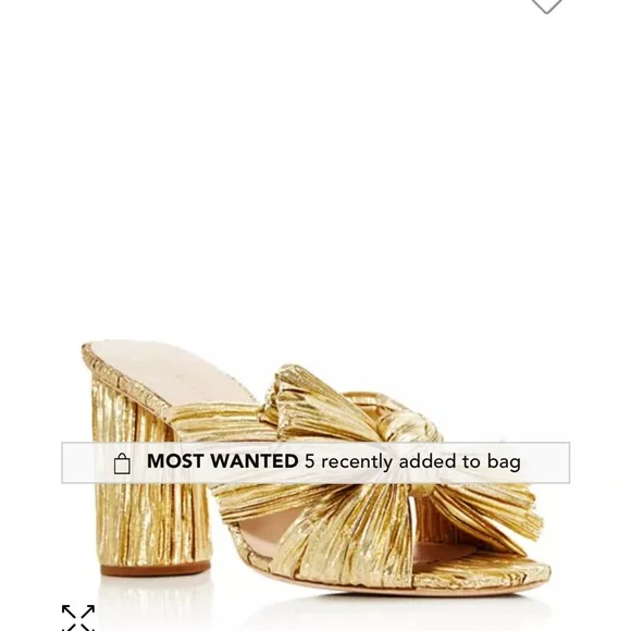 Loeffler Randall Gold Heels with Decorative Bow - Picture 4 of 4